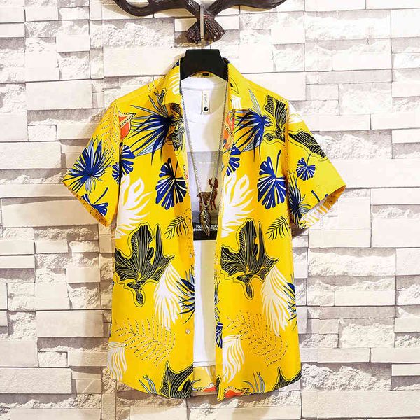 men's t-shirts yellow fashion flower print design short sleeve casual shirts hawaiian blouse 2021 summer clothing plus asian size, White;black
men's t-shirts yellow fashion flower print design short sleeve casual shirts hawaiian blouse 2021 summer clothing plus asian size, White;black