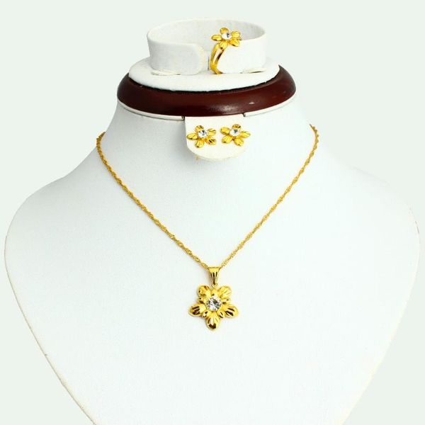 earrings & necklace flower jewelry set gold color fashion simple design for women, Silver
earrings & necklace flower jewelry set gold color fashion simple design for women, Silver