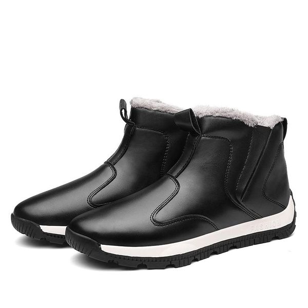 boots men warm winter shoes snow ankle high fashion sneaker waterproof slip-on for outdoor walking hiking sports, Black
boots men warm winter shoes snow ankle high fashion sneaker waterproof slip-on for outdoor walking hiking sports, Black