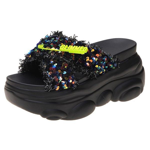 slippers women platform summer beach sandals fashion bling outdoor casual shoes ladies 8.5cm wedges flip flops, Black
slippers women platform summer beach sandals fashion bling outdoor casual shoes ladies 8.5cm wedges flip flops, Black