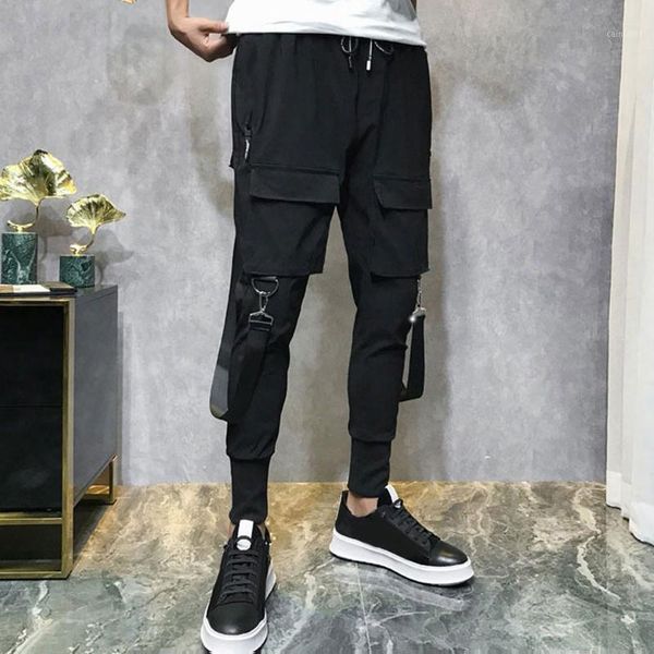 trendy men's solid color casual pants multi-pocket slim and comfortable trousers little feet overalls#g30, Black
trendy men's solid color casual pants multi-pocket slim and comfortable trousers little feet overalls#g30, Black