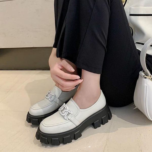 dress shoes genuine leather women pumps thick bottom platform block heels round toe height 6cm casual loafers size 40, Black
dress shoes genuine leather women pumps thick bottom platform block heels round toe height 6cm casual loafers size 40, Black