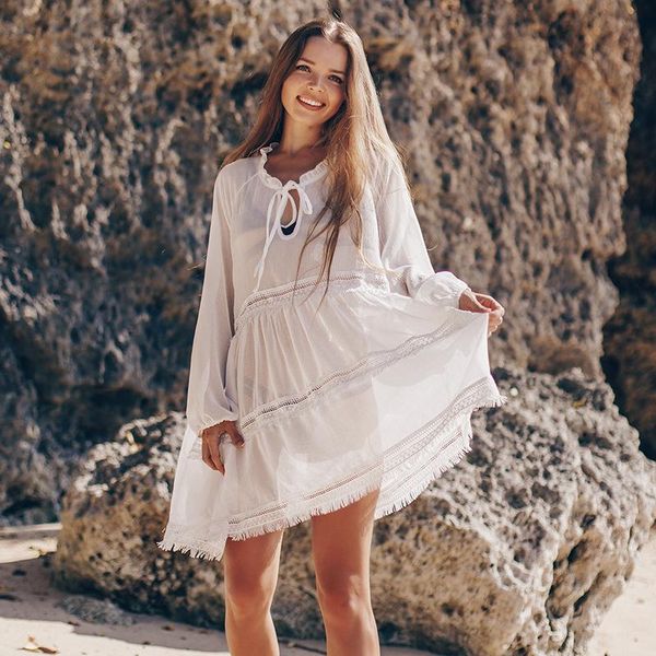 women's swimwear chiffon ruffle lace long sleeve blouse beach holiday sun protection coat swimsuit short skirt girl rayon, White;black
women's swimwear chiffon ruffle lace long sleeve blouse beach holiday sun protection coat swimsuit short skirt girl rayon, White;black
