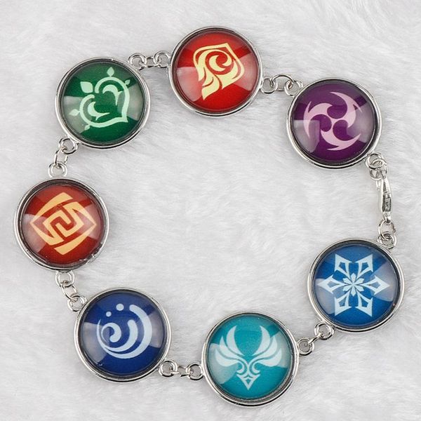 charm bracelets game genshin impact elements bracelet prop eye of god cosplay glass button wristband for men women, Golden;silver
charm bracelets game genshin impact elements bracelet prop eye of god cosplay glass button wristband for men women, Golden;silver