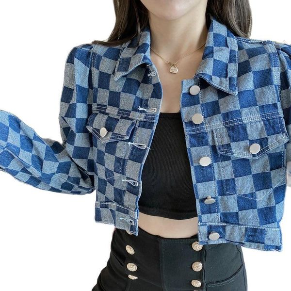 women's jackets cheched cotton denim coat women fashion arrivals long sleeves single breast spring fall short jacket, Black;brown
women's jackets cheched cotton denim coat women fashion arrivals long sleeves single breast spring fall short jacket, Black;brown