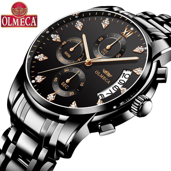 olmeca multifunctional steel belt men's watch business waterproof non mechanical, Slivery;brown
olmeca multifunctional steel belt men's watch business waterproof non mechanical, Slivery;brown