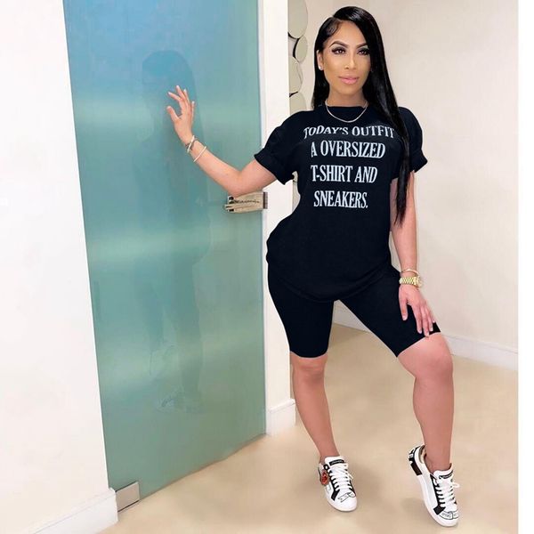 letter print tracksuit women 2 piece set casual outfits biker shorts matching sets for women joggers two piece summer set, Black;white
letter print tracksuit women 2 piece set casual outfits biker shorts matching sets for women joggers two piece summer set, Black;white