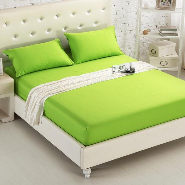 sheets & sets 1pc green fitted sheet solid color mattress cover four corners with elastic band bed home textiles (no cases) 
sheets & sets 1pc green fitted sheet solid color mattress cover four corners with elastic band bed home textiles (no cases)