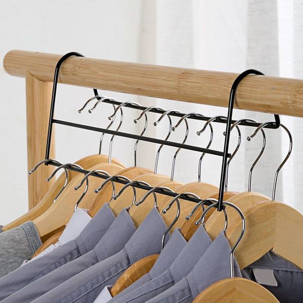 hangers & racks wrought iron double layer dislocation hanger space-saving storage bracket household h88f
hangers & racks wrought iron double layer dislocation hanger space-saving storage bracket household h88f