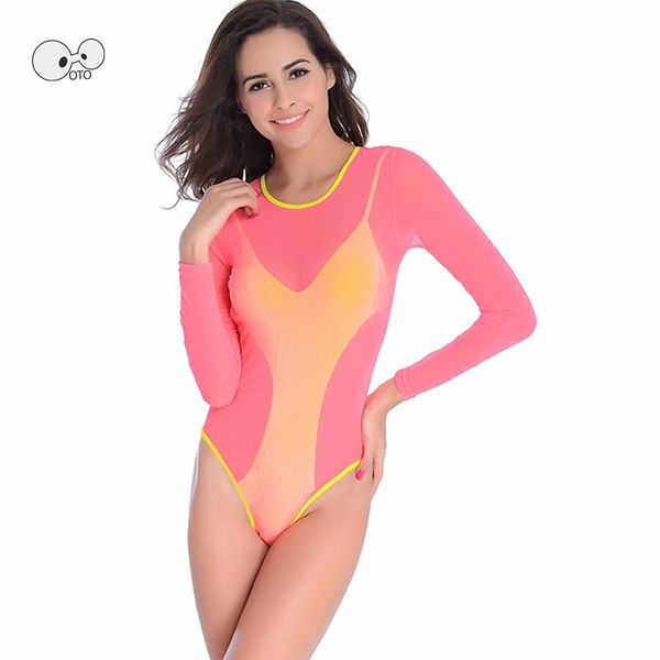 high elastic see through mesh one piece swimsuit women long sleeve swimwear beach wear bathing suit bodysuit rashguard one-piece suits
high elastic see through mesh one piece swimsuit women long sleeve swimwear beach wear bathing suit bodysuit rashguard one-piece suits