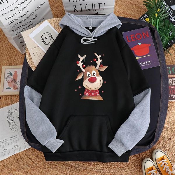 women's hoodies & sweatshirts fall winter hit color splice women cartoon kawaii christmas reindeer graphics print pullover harajuku cou, Black
women's hoodies & sweatshirts fall winter hit color splice women cartoon kawaii christmas reindeer graphics print pullover harajuku cou, Black