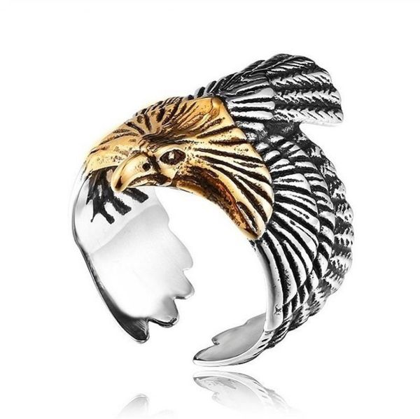 cluster rings metal flying eagle punk fashion open ring for men exquisite jewelry, Golden;silver
cluster rings metal flying eagle punk fashion open ring for men exquisite jewelry, Golden;silver