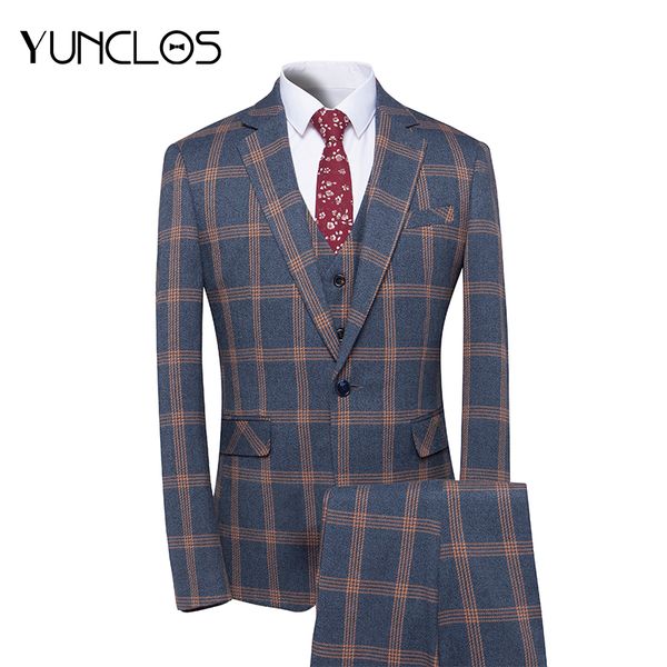 YUNCLOS 2018 New Arrival Men Suit 3 Pieces Classic Plaid Suits Men Business Wedding Suits Slim Fit Tuexdo Party Dress, White;black
YUNCLOS 2018 New Arrival Men Suit 3 Pieces Classic Plaid Suits Men Business Wedding Suits Slim Fit Tuexdo Party Dress, White;black