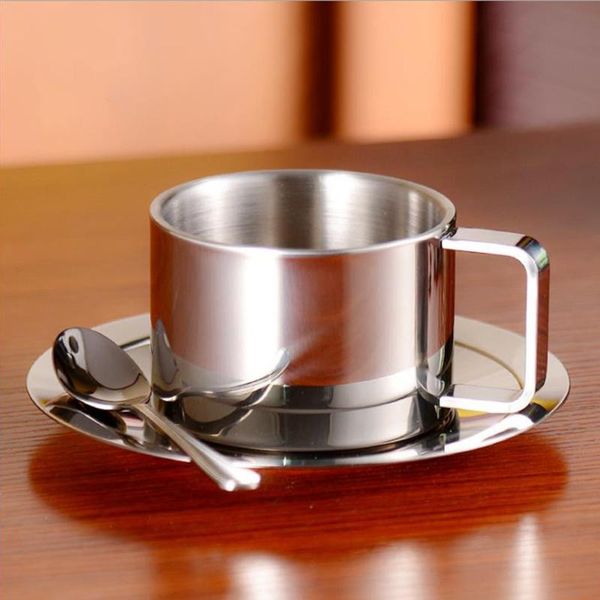 mugs 3-piece set 304 stainless steel coffee cup double wall anti-scalding european style mug with saucer spoon milk tea
mugs 3-piece set 304 stainless steel coffee cup double wall anti-scalding european style mug with saucer spoon milk tea