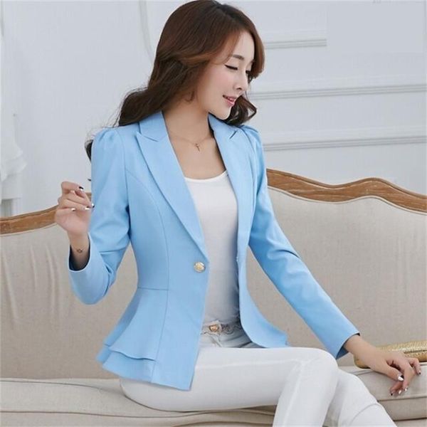 spring and autumn korean women slim fashion short paragraph lotus leaf small suit wild jacket women's suits & blazers, White;black
spring and autumn korean women slim fashion short paragraph lotus leaf small suit wild jacket women's suits & blazers, White;black