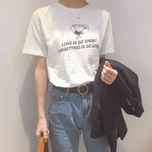 summer fashion letter printed causal basic loose short sleeve female t-shirt 210522, White
summer fashion letter printed causal basic loose short sleeve female t-shirt 210522, White
