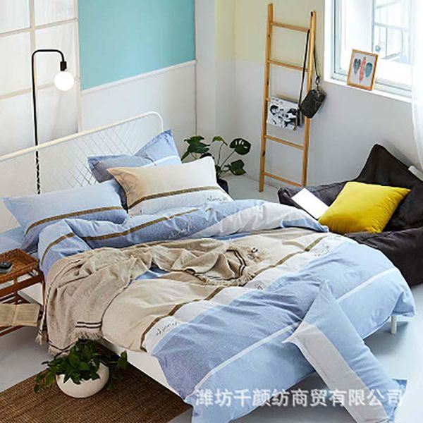 bedding sets printed bed linen sheet plaid duvet cover set king full single size cover+bed sheet+pillowcase
bedding sets printed bed linen sheet plaid duvet cover set king full single size cover+bed sheet+pillowcase