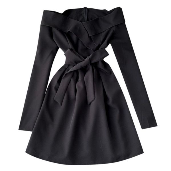 polyester above knee sashes women dress christmas casual korean fashion dresses summer 2021 dressing vestidos de verano, Black;gray
polyester above knee sashes women dress christmas casual korean fashion dresses summer 2021 dressing vestidos de verano, Black;gray