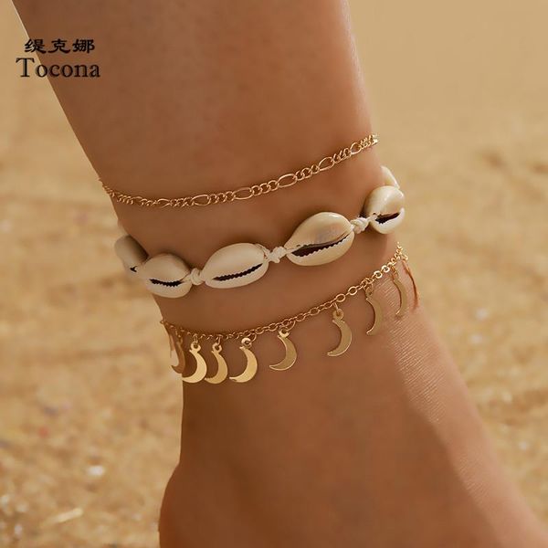 anklets tocona 3pcs/sets bohemian moon for women charming summer shell handmade tassel foot chian jewelry accessories 14208, Red;blue
anklets tocona 3pcs/sets bohemian moon for women charming summer shell handmade tassel foot chian jewelry accessories 14208, Red;blue