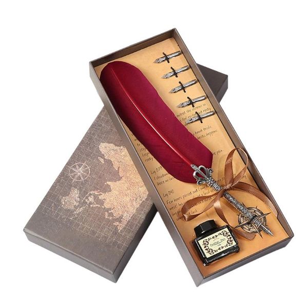 party favor retro calligraphy pen ink writing stationery feather creative christmas gifts smooth
party favor retro calligraphy pen ink writing stationery feather creative christmas gifts smooth