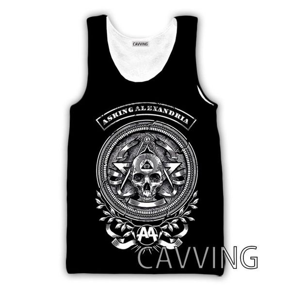men' tank cavving 3d printed asking alexandria harajuku vest summer undershirt shirts streetwear for men/women v02, White;black
men' tank cavving 3d printed asking alexandria harajuku vest summer undershirt shirts streetwear for men/women v02, White;black