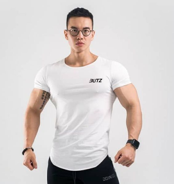 mens short-sleeved loose european and american t-shirt curved hem fitness trend running quick-drying breathable top, White;black
mens short-sleeved loose european and american t-shirt curved hem fitness trend running quick-drying breathable top, White;black