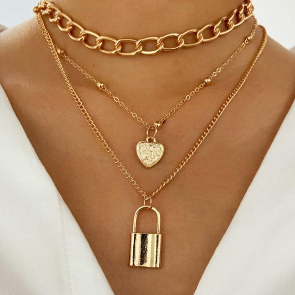 pendant necklaces gold color choker necklace for women 3 layers heart coin chain & pendants velvet chokers fashion jewelry, Silver
pendant necklaces gold color choker necklace for women 3 layers heart coin chain & pendants velvet chokers fashion jewelry, Silver