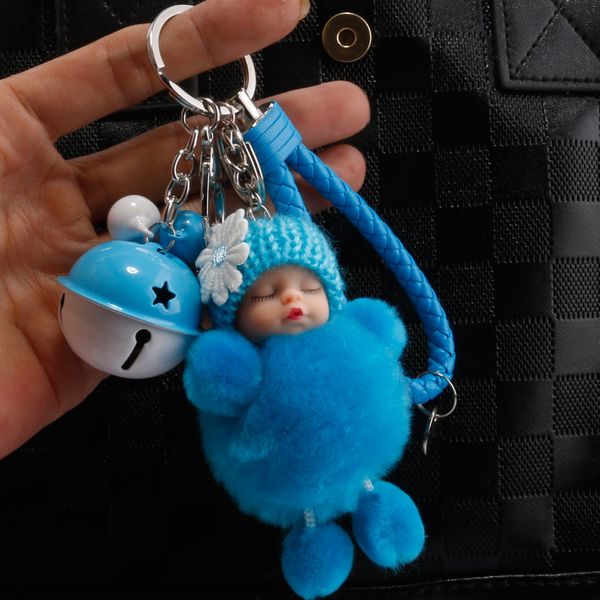 new cartoon sleeping cute baby hair ball key chain creative plush doll knitting leather rope bell pendant gifta1, Silver
new cartoon sleeping cute baby hair ball key chain creative plush doll knitting leather rope bell pendant gifta1, Silver