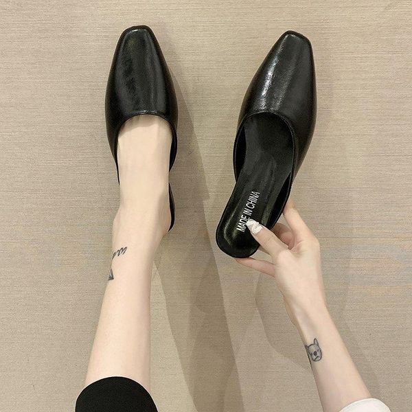 slippers 2021 women slipper fashion mules for pu leather pointed toe slip on flip flops summer sandals women's shoes, Black
slippers 2021 women slipper fashion mules for pu leather pointed toe slip on flip flops summer sandals women's shoes, Black