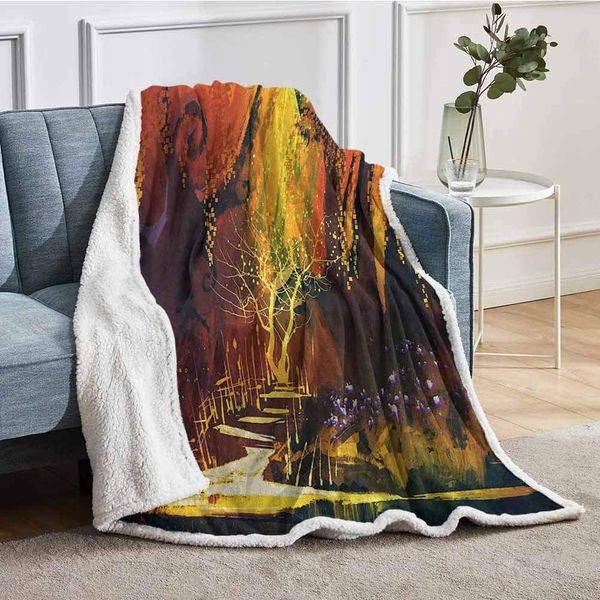 Fleece Blanket Throw Enchanted World Imaginary Forest with Lights Image Scenery Print Throw Blankets for BedroomOrange Brown
Fleece Blanket Throw Enchanted World Imaginary Forest with Lights Image Scenery Print Throw Blankets for BedroomOrange Brown