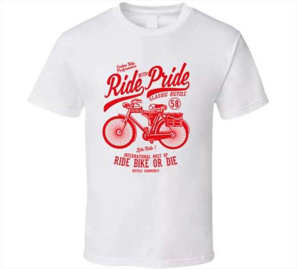 bike bicycle ride with pride tee leagues adventure men's t-shirt gift new, White;black
bike bicycle ride with pride tee leagues adventure men's t-shirt gift new, White;black