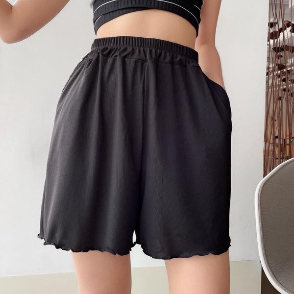 women's sleepwear ice silk wide-leg plus size shorts female summer loose pockets high waist was thin and fat mm casual five-point pan, Black;red
women's sleepwear ice silk wide-leg plus size shorts female summer loose pockets high waist was thin and fat mm casual five-point pan, Black;red