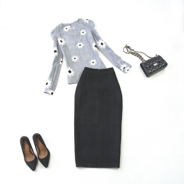 women's suits & blazers 2021 autumn winter plaid long-sleeved shirt black woolen skirt suit work outfit blouse and set ladies, White;black
women's suits & blazers 2021 autumn winter plaid long-sleeved shirt black woolen skirt suit work outfit blouse and set ladies, White;black