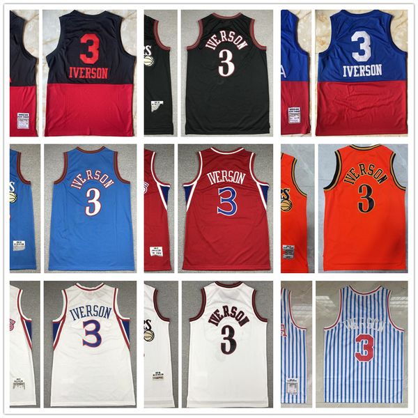 stitched mitchell and ness basketball jerseys retro allen 3 iverson black white jersey mitchell&ness 1996-97-98 2003-04, Black;red
stitched mitchell and ness basketball jerseys retro allen 3 iverson black white jersey mitchell&ness 1996-97-98 2003-04, Black;red