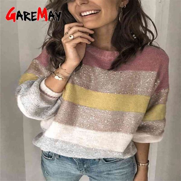 womens striped sweater casual loose multi-color women long sleeve knitted jumper pullover 210428, White;black
womens striped sweater casual loose multi-color women long sleeve knitted jumper pullover 210428, White;black