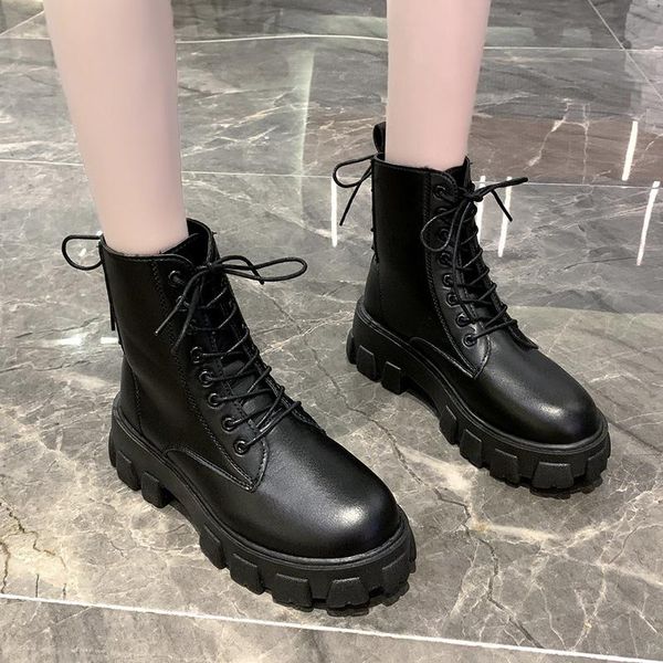 boots rimocy punk style chunky motorcycle women winter warm plus velvet ankle woman high-pu non-slip platform shoes, Black
boots rimocy punk style chunky motorcycle women winter warm plus velvet ankle woman high-pu non-slip platform shoes, Black