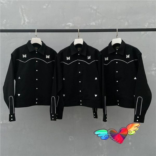 men's jackets 2021 needles jacket men women 1:1 quality white butterfly embroidery logo awge coats heavy material, Black;brown
men's jackets 2021 needles jacket men women 1:1 quality white butterfly embroidery logo awge coats heavy material, Black;brown