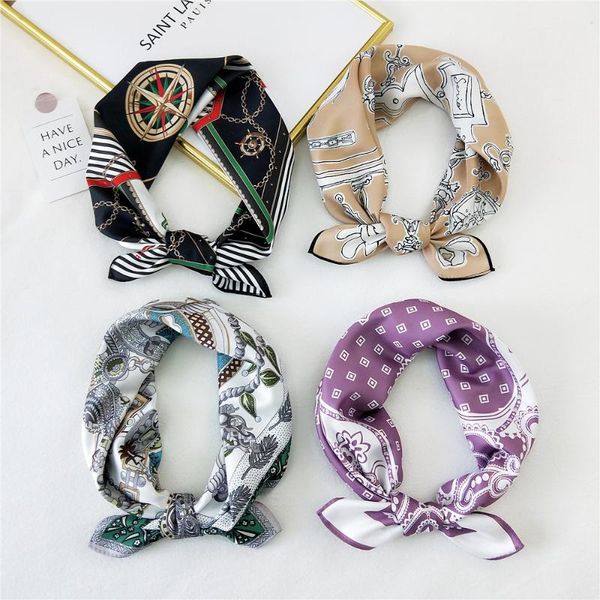 scarves 2021 choice korean multifunction twill silk scarf for women 53cm small square women's imitation hair bag decoration, Blue;gray
scarves 2021 choice korean multifunction twill silk scarf for women 53cm small square women's imitation hair bag decoration, Blue;gray