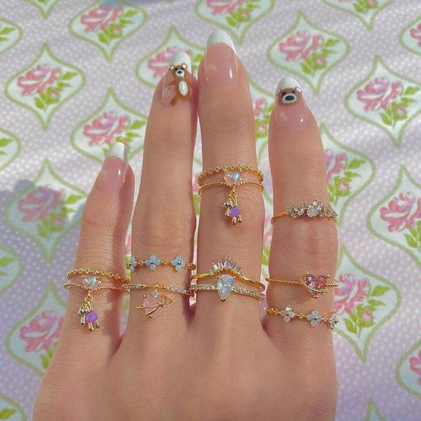 wedding rings gold color minimal delicate pink heart cz cubic zirconia cute lovely bear hug fashion women finger ring adjusted open size, Slivery;golden
wedding rings gold color minimal delicate pink heart cz cubic zirconia cute lovely bear hug fashion women finger ring adjusted open size, Slivery;golden
