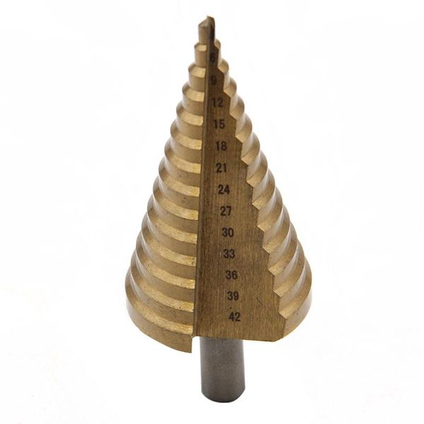 professional drill bits 1pcs 4-42 mm hss titanium coated step bit drilling power tools metal high speed steel wood hole cutter cone
professional drill bits 1pcs 4-42 mm hss titanium coated step bit drilling power tools metal high speed steel wood hole cutter cone