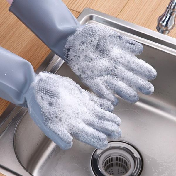 disposable gloves 1pair dishwashing cleaning magic silicone rubber dish washing glove for household scrubber kitchen clean tool
disposable gloves 1pair dishwashing cleaning magic silicone rubber dish washing glove for household scrubber kitchen clean tool