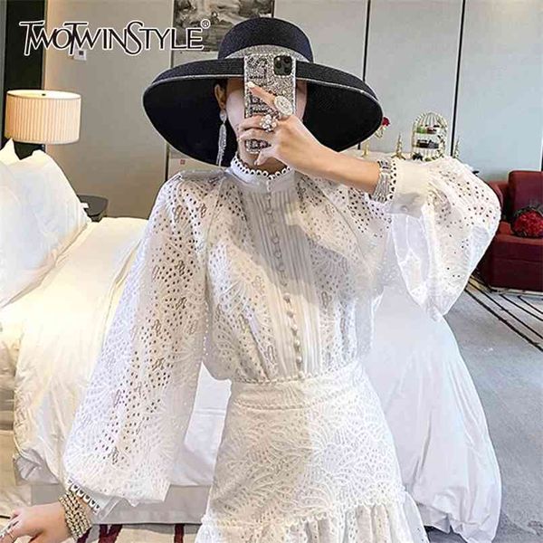 solid color shirt for women hollow out lantern long sleeves evening party shirts female elegant fashion 210524, White
solid color shirt for women hollow out lantern long sleeves evening party shirts female elegant fashion 210524, White