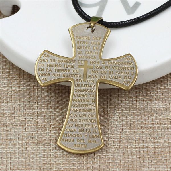 pendant necklaces 3pcs/lottitanium steel cross letters scripture necklace for men jewelry not alloy metal drop, Silver
pendant necklaces 3pcs/lottitanium steel cross letters scripture necklace for men jewelry not alloy metal drop, Silver