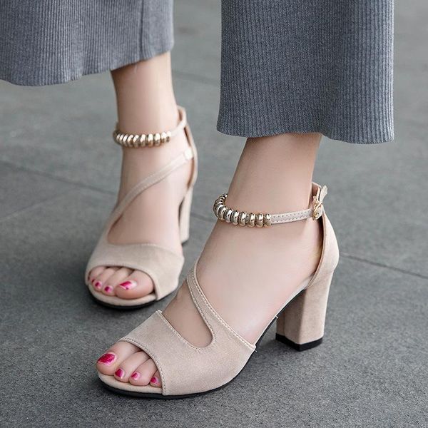 sandals fish mouth summer elegant string beads buckle high heel open-toe roman for dress, Black
sandals fish mouth summer elegant string beads buckle high heel open-toe roman for dress, Black