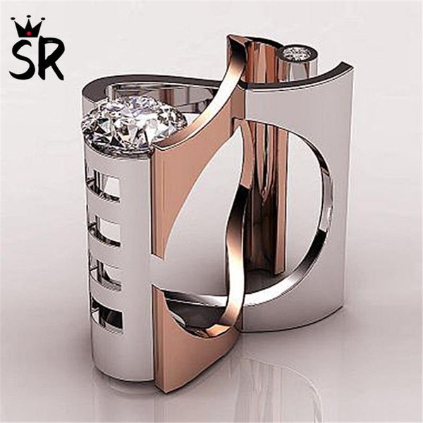 wedding rings sr unique design two-color rose gold ring silver crystal zircon love engagement for women, Slivery;golden
wedding rings sr unique design two-color rose gold ring silver crystal zircon love engagement for women, Slivery;golden