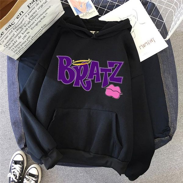 rainbow bratz letter print sweatshirt women vogue cartoon hip hop oversized hoodies long-sleeved tracksuit women's & sweatshirts, Black
rainbow bratz letter print sweatshirt women vogue cartoon hip hop oversized hoodies long-sleeved tracksuit women's & sweatshirts, Black