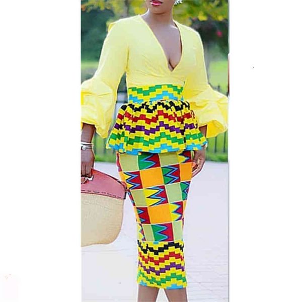 african print bodycon midi length for female pencils peplum skirt thin waist plus size nigerian jupe skirts enzz, Black
african print bodycon midi length for female pencils peplum skirt thin waist plus size nigerian jupe skirts enzz, Black