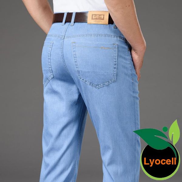 summer men's light blue straight thin jeans classic style business casual tencel fabric stretch denim pants male brand trousers
summer men's light blue straight thin jeans classic style business casual tencel fabric stretch denim pants male brand trousers