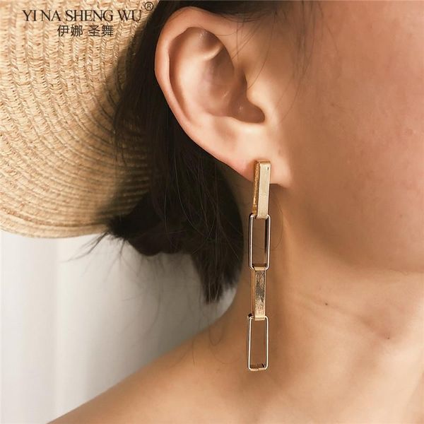 dangle & chandelier earrings punk style chain simple design and jewelry square metallic geometric women, Silver
dangle & chandelier earrings punk style chain simple design and jewelry square metallic geometric women, Silver
