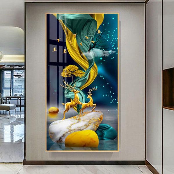 abstract golden deer wall paintings modern blue canvas painting poster print art for living room nordic bedroom
abstract golden deer wall paintings modern blue canvas painting poster print art for living room nordic bedroom